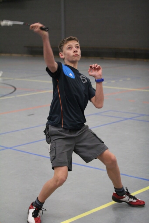 Badminton op zijn best, in volle actie (Competitie 2014)